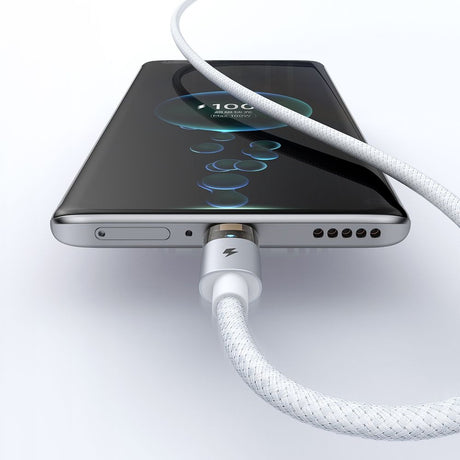 Cablu Mcdodo (CA-6892), with Charging Light, USB-C to USB-A, Transparent Cable, 6A, 1.2m, Alb
