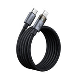 Cablu Mcdodo (CA-6940), with Charging Light, USB-C to Lightning, Transparent Cable, 36W, 1.2m, Negru