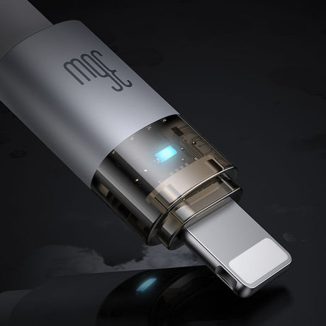 Cablu Mcdodo (CA-6942), with Charging Light, USB-C to Lightning, Transparent Cable, 36W, 1.2m, Alb