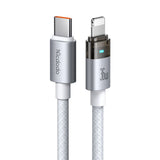Cablu Mcdodo (CA-6942), with Charging Light, USB-C to Lightning, Transparent Cable, 36W, 1.2m, Alb