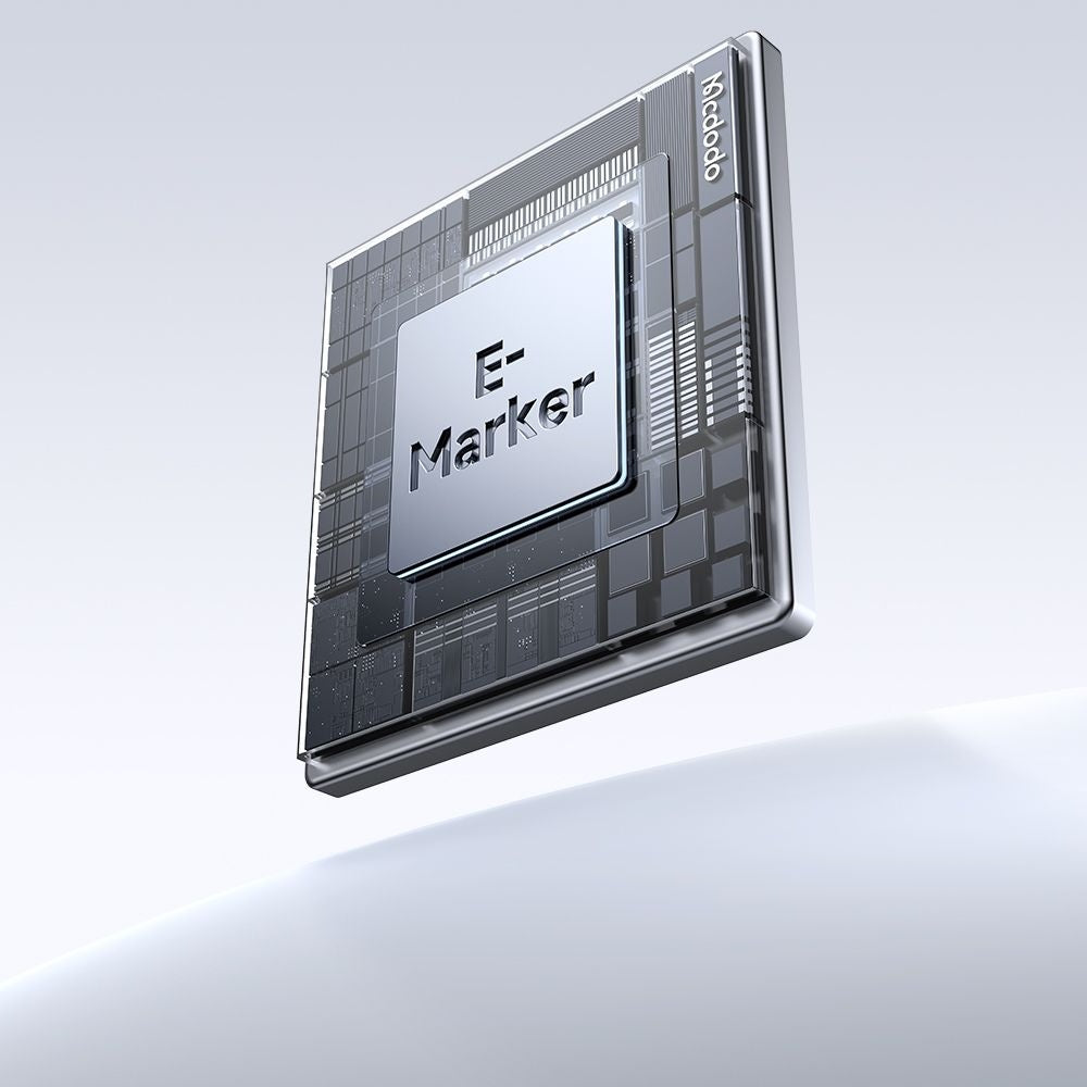 Cablu Mcdodo (CA-5582), with Charging Light, USB-C to USB-C, Transparent Cable, 100W, 1.2m, Alb