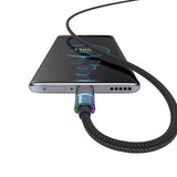Cablu Mcdodo (CA-8180), with 7 Colorful Lights, USB-A to USB-C, 6A, 1.2m, Negru