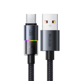 Cablu Mcdodo (CA-8180), with 7 Colorful Lights, USB-A to USB-C, 6A, 1.2m, Negru