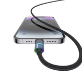 Cablu Mcdodo (CA-8190), with 7 Colorful Lights, USB-C to Lightning, 36W, 3A, 1.2m, Negru