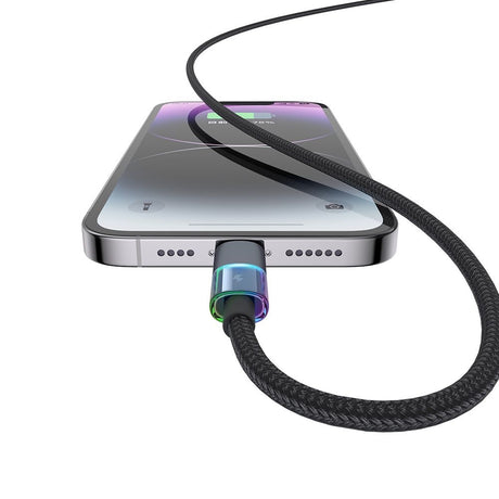 Cablu Mcdodo (CA-8190), with 7 Colorful Lights, USB-C to Lightning, 36W, 3A, 1.2m, Negru