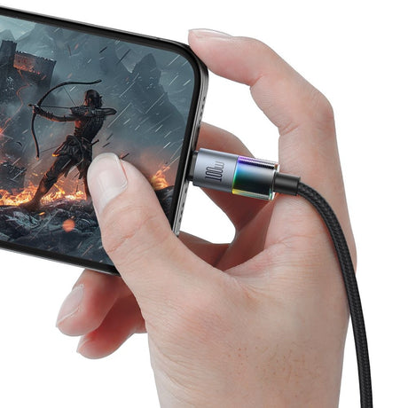 Cablu Mcdodo (CA-8200), with 7 Colorful Lights, USB-C to USB-C, 100W, 5A, 1.2m, Negru