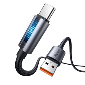 Cablu Mcdodo (CA-5180), with Breathing Light, USB-A to USB-C, 100W, 6A, 1.2m, Negru