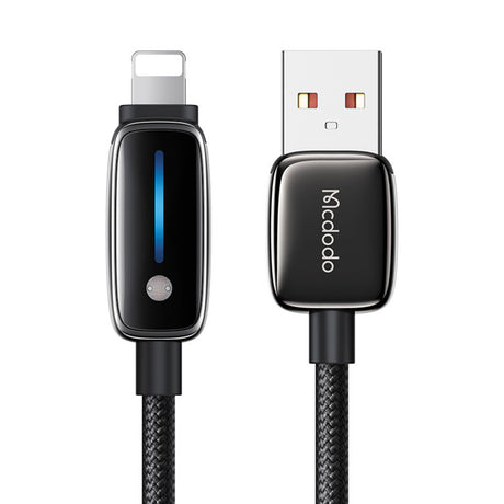 Cablu Mcdodo (CA-0010), with Auto Brightness Adjustment, USB-A to Lightning, 3A, 1.2m, Negru