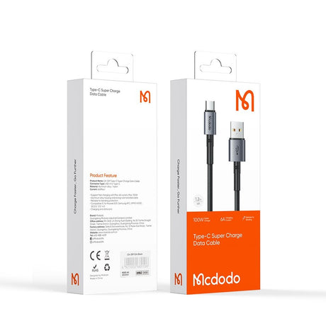 Cablu Mcdodo (CA-3590), Type-C to USB-A, PD Fast Charge, 3A, 100W, 1.2m, Negru