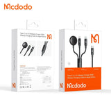 Cablu Mcdodo O Series (CA-4940), USB-C la Lightning/USB-C, 100W, 1.2m, Negru
