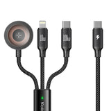 Cablu Mcdodo O Series (CA-4940), USB-C la Lightning/USB-C, 100W, 1.2m, Negru
