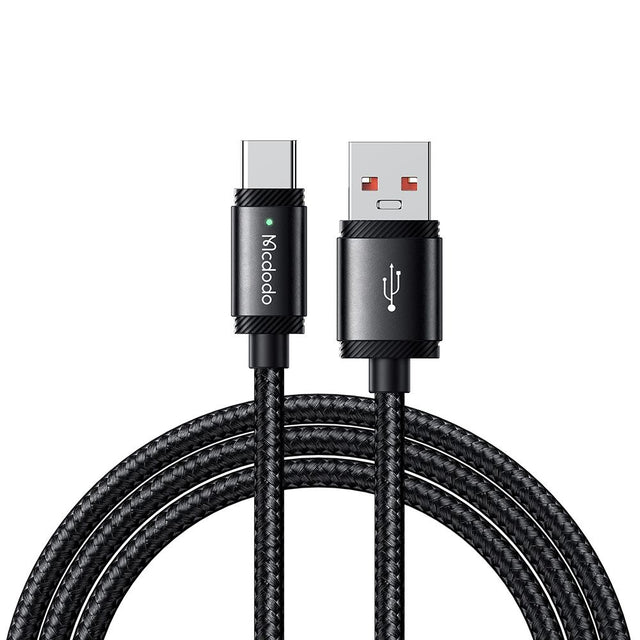 Cablu Mcdodo (CA-4730), USB-A to Type-C, Fast Charging, 6A, 120W, LED Indicator, 1.5m, Negru