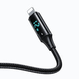 Cablu Mcdodo (CA-1060), USB 2.0 to Lightning, with Digital Display, Nylon Braided, Aluminum Alloy, 3A, 1.2m, Negru