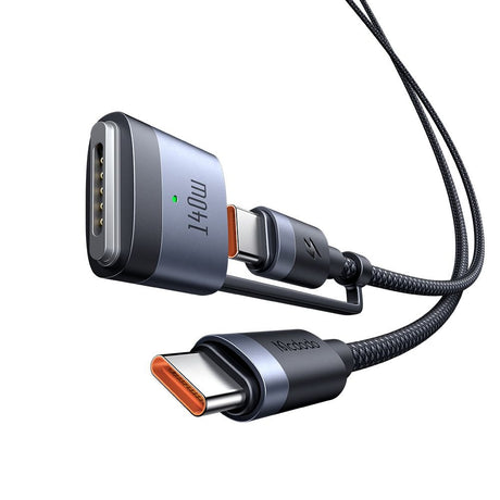 Cablu Mcdodo 2in1 (CA-0140), USB-C to USB-C + MagSafe 3, 240W, LED Indicator, 2m, Negru