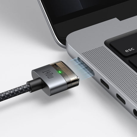 Cablu Mcdodo Magnetic (CA-2070), USB-C to MagSafe 3, 140W, LED Indicator, 2m, Negru
