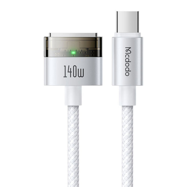 Cablu Mcdodo Magnetic (CA-2071), USB-C to MagSafe 3, 140W, LED Indicator, 2m, Alb