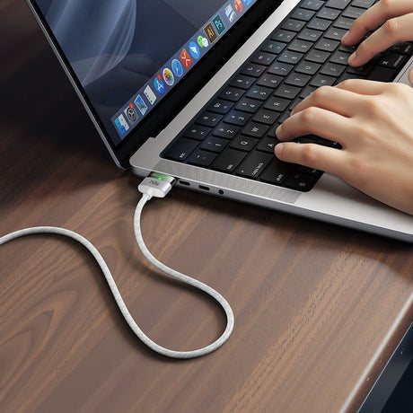 Cablu Mcdodo Magnetic (CA-2071), USB-C to MagSafe 3, 140W, LED Indicator, 2m, Alb