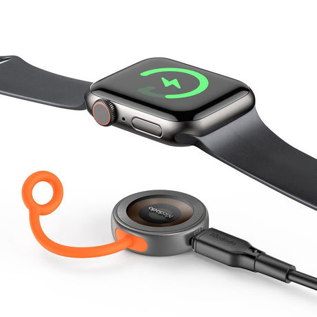 Incarcator Mcdodo Wireless (CH-6840), for Apple Watch, Dual Input, 2.5W, Anti-lost Silicone Lanyard, Negru