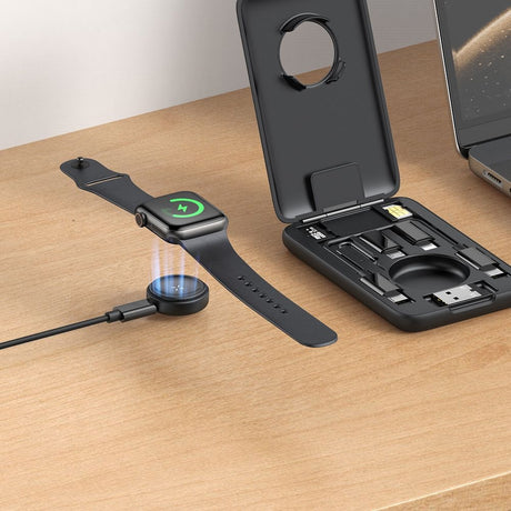 Incarcator Mcdodo 8in1 Accessory Organizer (CH-2440), with Built-in Apple Watch Charger, Fast Charging, Portable Design, Negru
