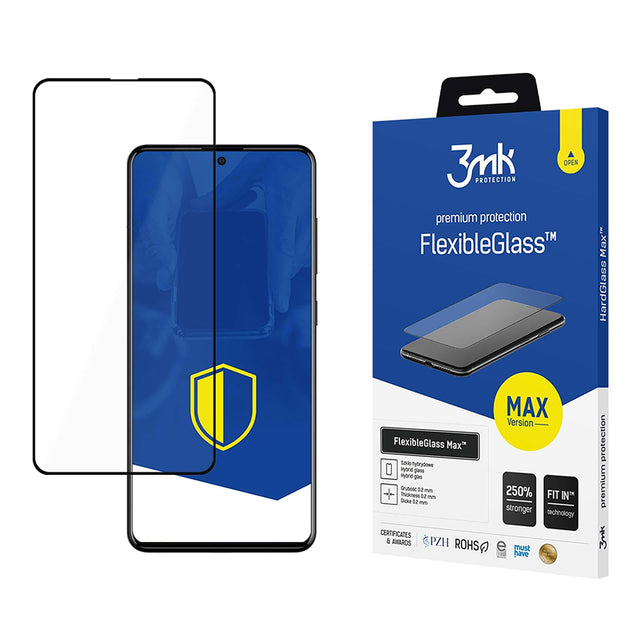 Folie de protectie 3mk FlexibleGlass Max compatibil cu Samsung Galaxy A52 4G / A52 5G / A52s 5G, Negru