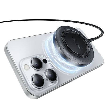 Incarcator Mcdodo Wireless (CH-5490), Magnetic, for iPhone, 15W, 1m, Negru