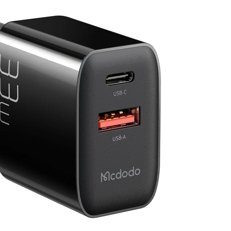 Incarcator Mcdodo (CH-0921), Dual Port, 33W, Fast Charger, Fireproof PC, Negru