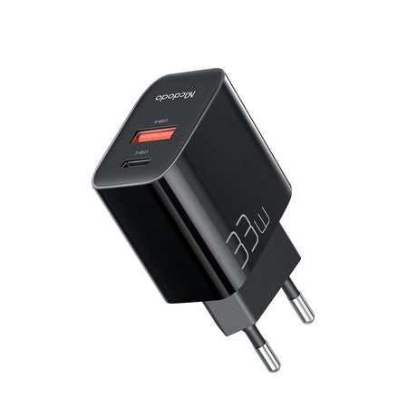 Incarcator Mcdodo (CH-0921), Dual Port, 33W, Fast Charger, Fireproof PC, Negru