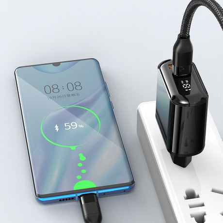 Incarcator Mcdodo Chocolate Series (CH-7170), USB-C/A, 20W, Digital Display, PD + QC, Negru