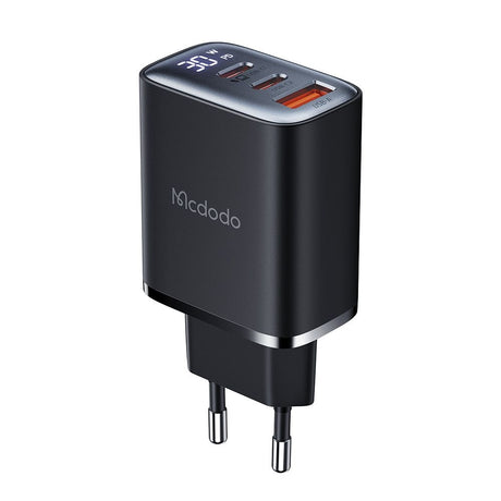 Incarcator Mcdodo (CH-2180), 2x USB-C, 1x USB-A, 30W, Fast Charger, Digital Display, Negru