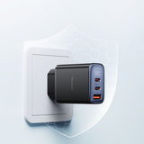 Incarcator Mcdodo (CH-2180), 2x USB-C, 1x USB-A, 30W, Fast Charger, Digital Display, Negru