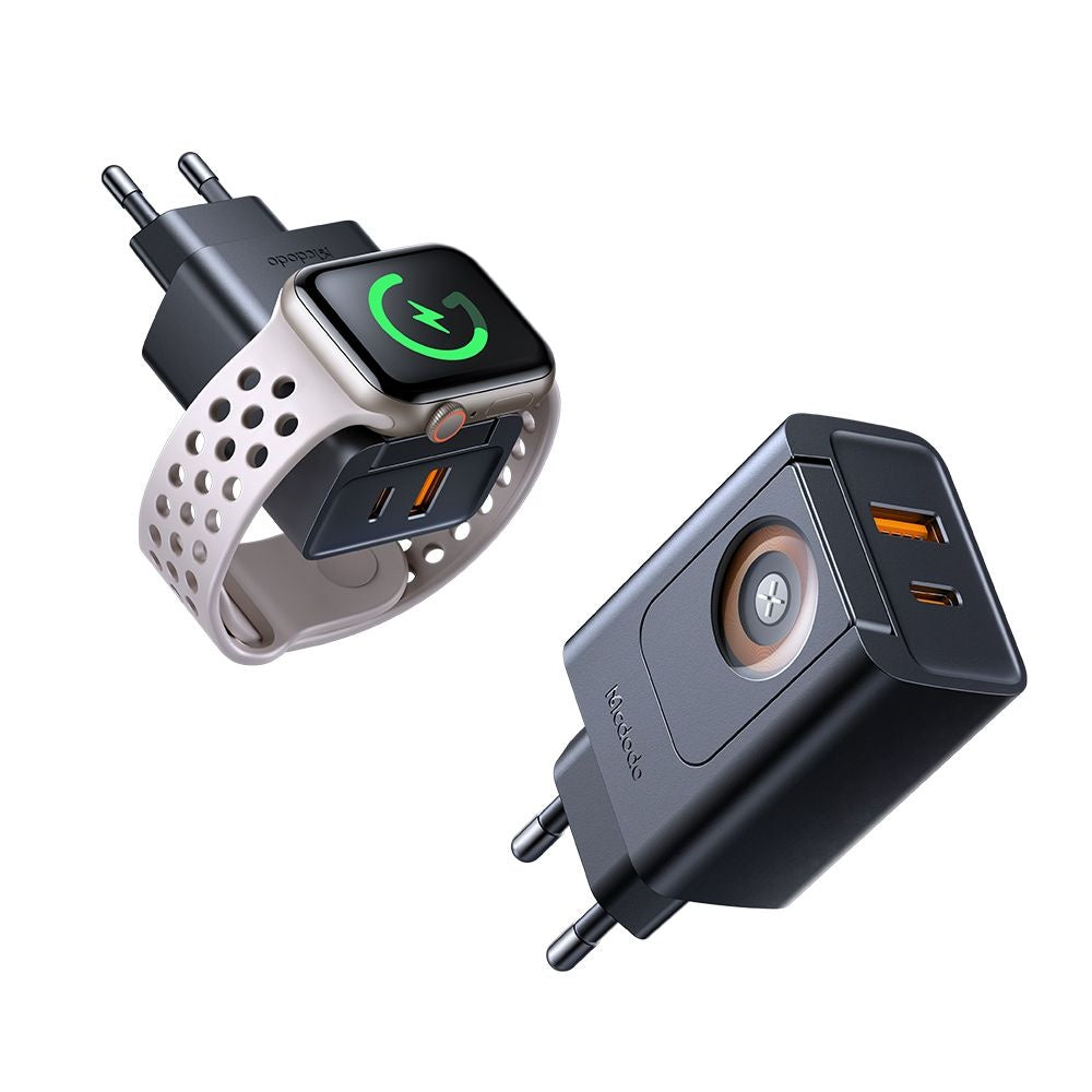 Incarcator Mcdodo (CH-3700), USB-A / USB-C, 30W, Apple Watch, Negru
