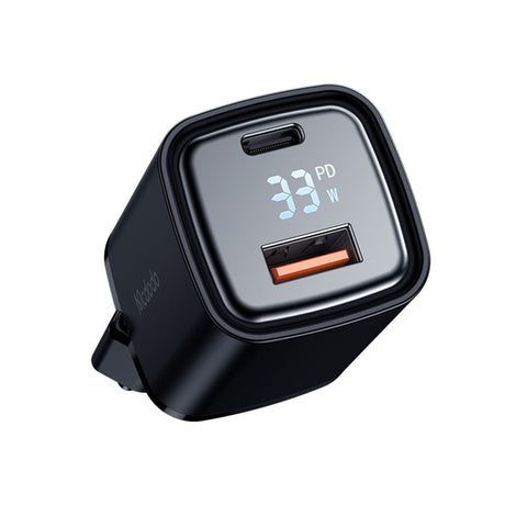 Incarcator Mcdodo Graphite Series (CH-1701), USB-A, USB-C, 33W, Fast Charger, Digital Display, Negru