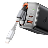 Incarcator Mcdodo (CH-4281), USB-A/USB-C, 40W, Cablu Retractabil, Negru