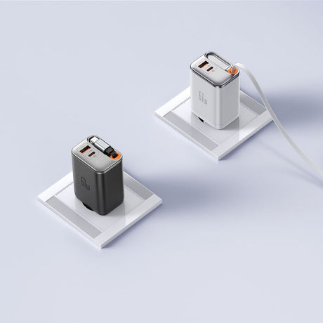 Incarcator Mcdodo (CH-4103), USB-A/C, 67W, Cablu Retractabil, Alb