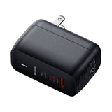 Incarcator Mcdodo Travel Adapter Mecha Series (CH-8442), Cable Included, UK/US/EU Plugs, 65W, 2x Type-C, USB-A, Negru