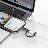 Adaptor Mcdodo Adapter Pigeon Series (OT-0180), Silicone Hook, Aluminium Alloy, Lightning to USB-C, 60W, HD LED Display, Negru