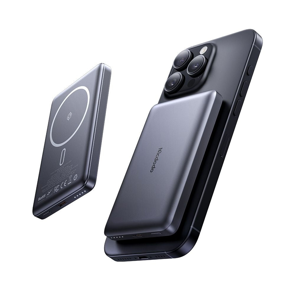 Baterie externa Mcdodo Magnetic Meta Series (MC-4651), 10000mAh, 20W, Ultra-Thin Design, Negru