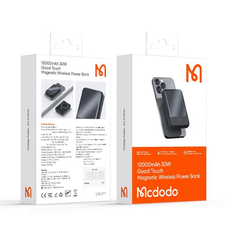Baterie externa Mcdodo Magnetic Ambilight Series (MC-5931), 10000mAh, NTC Temperature Control, 30W, LED Indicator, Negru
