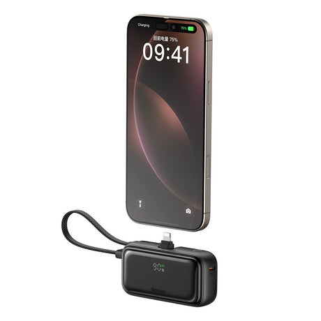 Baterie externa Mcdodo FreeKit Series (MC-7800), with Built-in Cable & Connector Lightning, 5000mAh, 22.5W, Negru