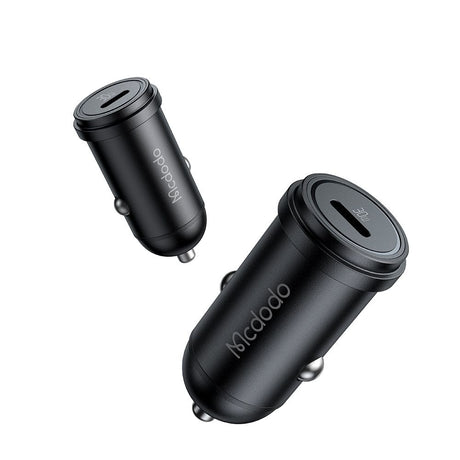 Incarcator Mcdodo Car Obsidian Series (CC-7493), Type-C Cable Included, PD30W, Smart IC, Mini Size, 1.2m, Negru