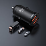 Incarcator Mcdodo Car Cool Series (CC-2950), Dual-Port, 15.5W, Mini Size, 12-24V, Negru