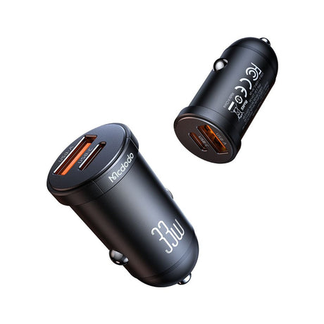 Incarcator Mcdodo Car Cool Series (CC-2320), Dual-Port, Fast Charger, 33W, Mini Size, 12-24V, Negru