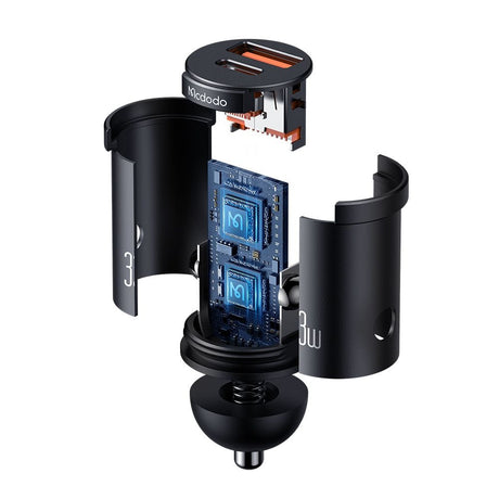 Incarcator Mcdodo Car Cool Series (CC-2320), Dual-Port, Fast Charger, 33W, Mini Size, 12-24V, Negru
