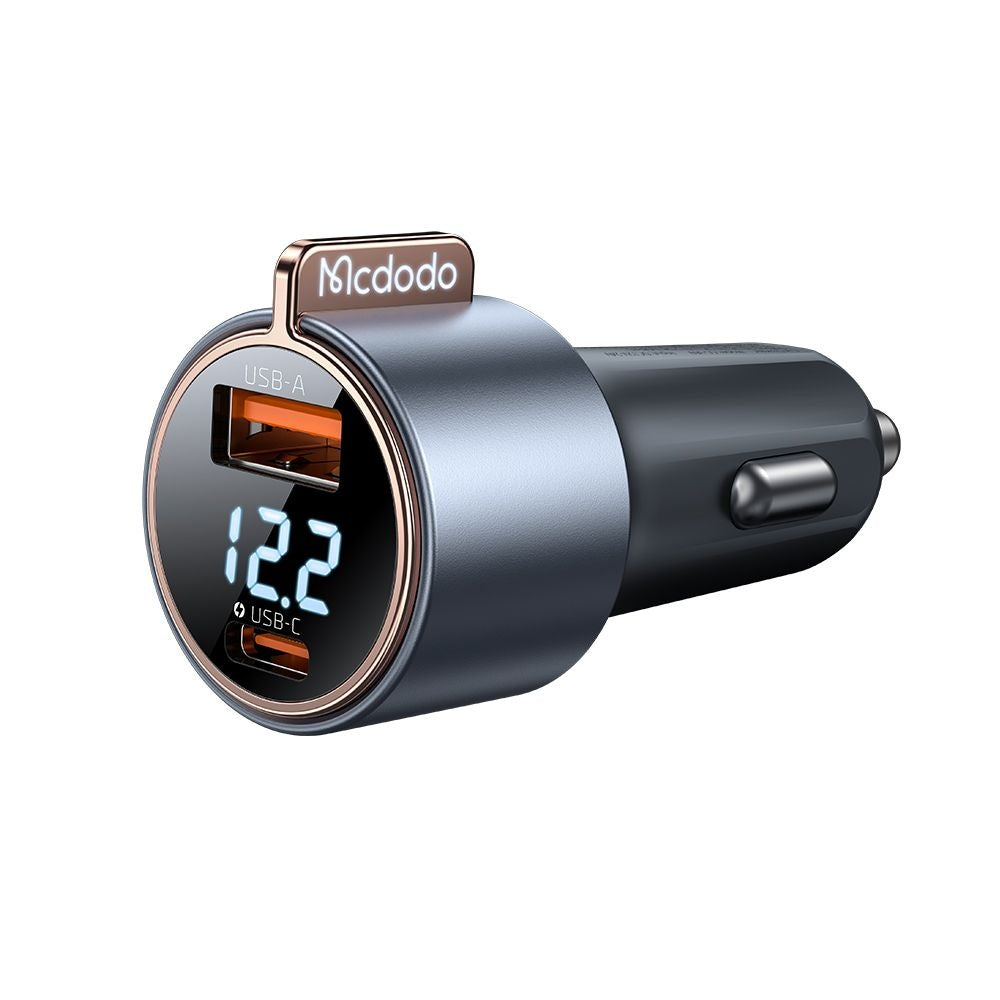 Incarcator Mcdodo Car Venus Series (CC-3690), Dual Port, Fast Charger, PD75W, Digital Display, 12-24V, Negru