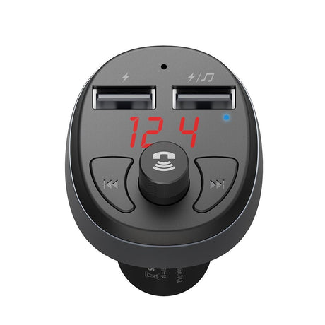 Incarcator Mcdodo FM Modulator with Car (CC-6880), 2x USB-A, with LED Display, 2.1A, Negru