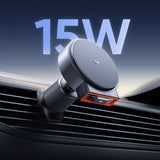 Suport Mcdodo with Wireless Charging (CH-0090), for Air Vent, 15W, Qi2, Built-in Retractable Cable, Negru