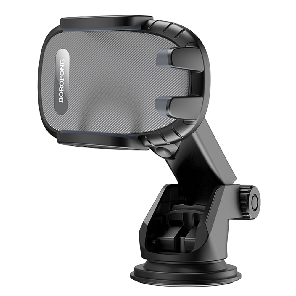 Suport Borofone Windy (BH53), with Suction Cup, for Dashboard/Windshield, 4.5-6.7" Phone, Negru Grey