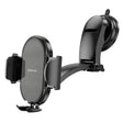 Suport Borofone Charm (BH73), with Suction Cup, for Dashboard/Windshield, 360° Adjust, Universal, Telescopic Arm, Negru