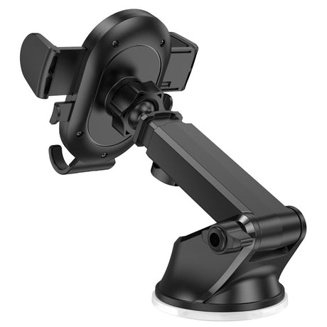 Suport Borofone Experience (BH85), with Suction Cup, for Dashboard/Windshield, 360° Adjust, Telescopic Arm, 4.7–7", Negru