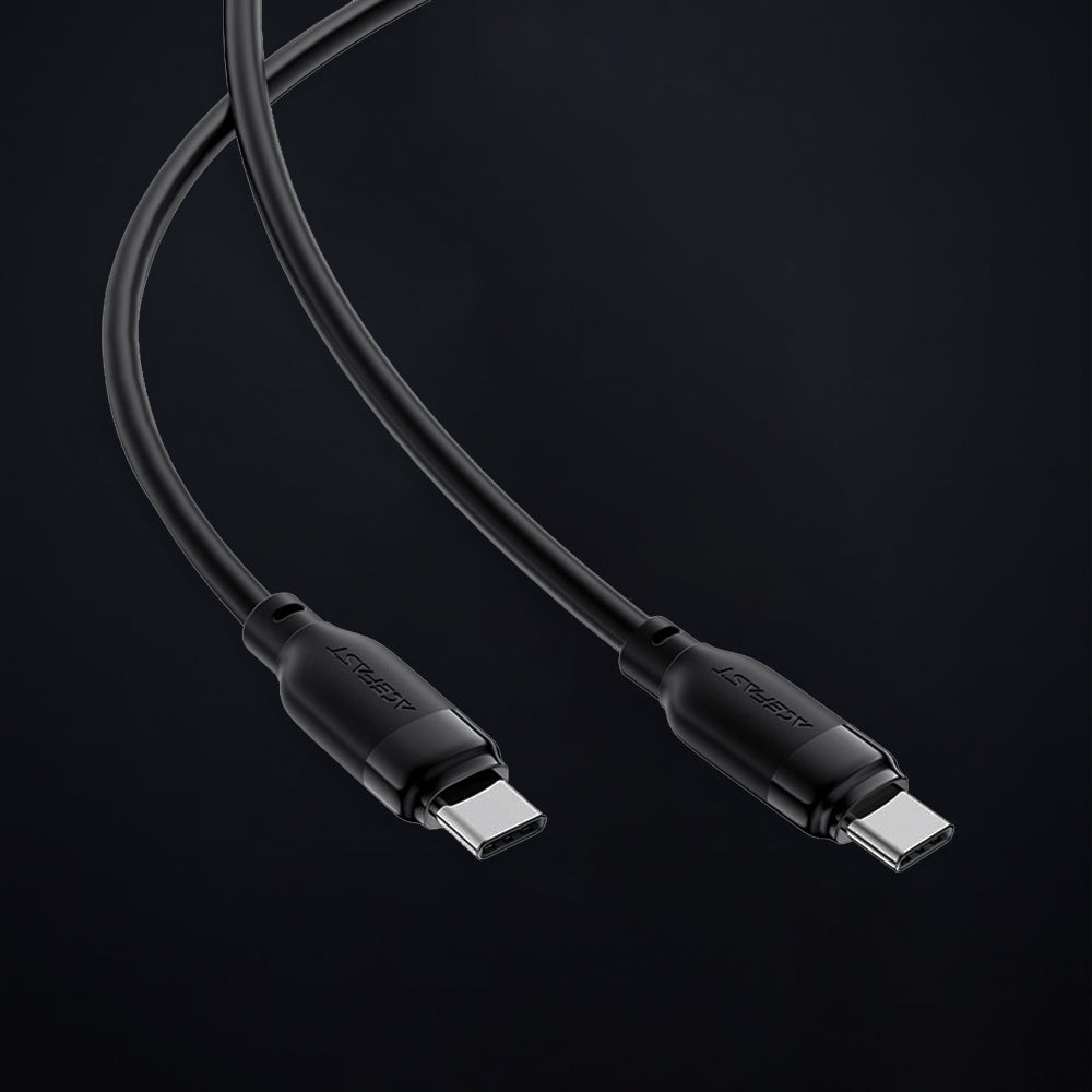 Cablu Acefast (C16-03), Fast Charging, Type-C to Type-C, 60W, 3A, Bend-Resistant, 1.2m, Negru